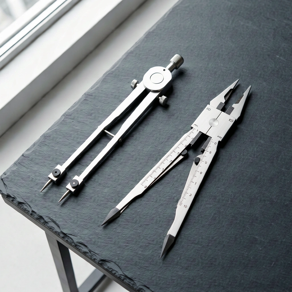 Precision instruments representing analytical accuracy